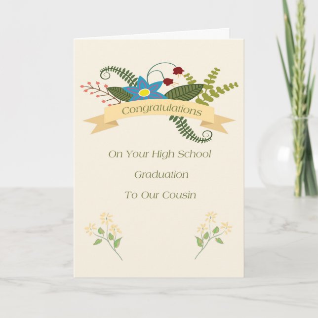 High School Graduation Card for Cousin (Front)