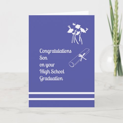 High School Graduation Card for Son