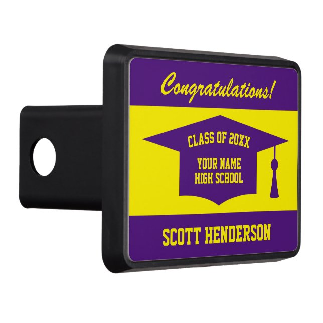 High School Graduation Class custom color Hitch Cover (Right)