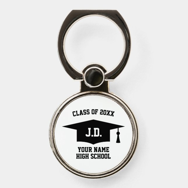 High School graduation Class custom Phone Ring Stand (Front)