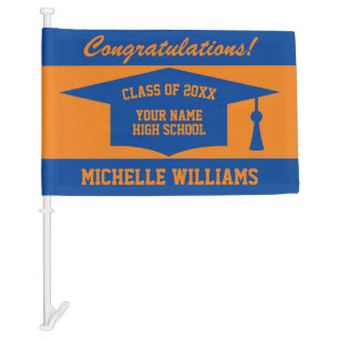 High School Graduation Class of 2024 personalized Car Flag