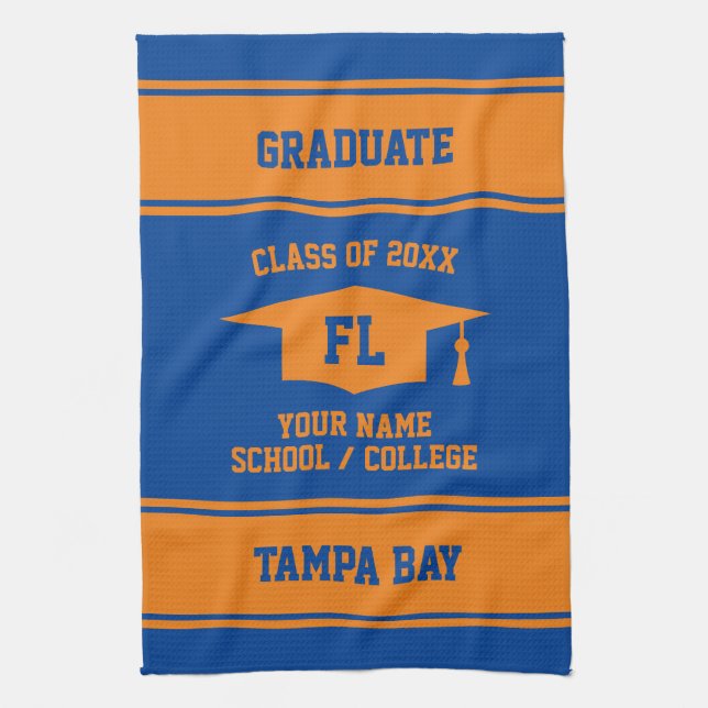 High School Graduation Class of 2024 senior grad Kitchen Towel (Vertical)