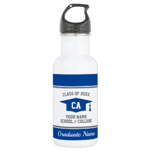High School Graduation Class of 2025 custom name Stainless Steel Water Bottle