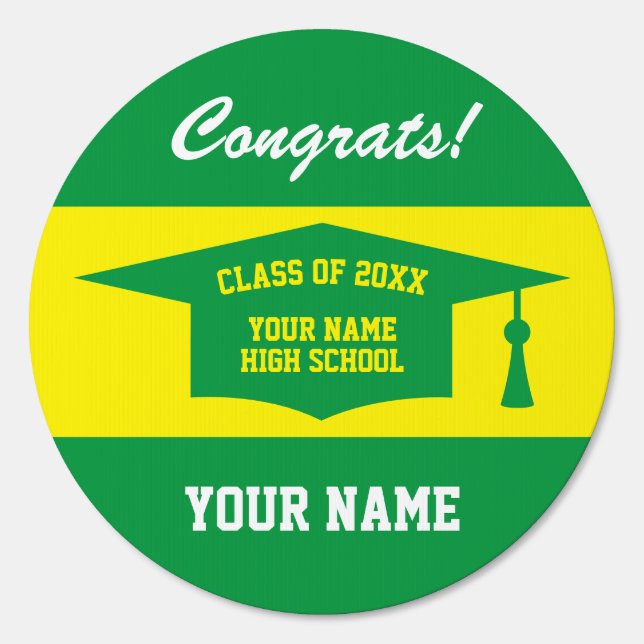 High School Graduation Class of 2025 Custom round Sign (Front)