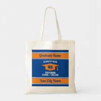 Custom high school graduation party tote bags