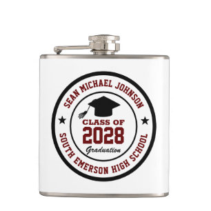 High School Graduation Class Of College Grad Flask