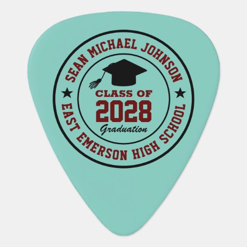 High School Graduation College Grad Senior Class Guitar Pick