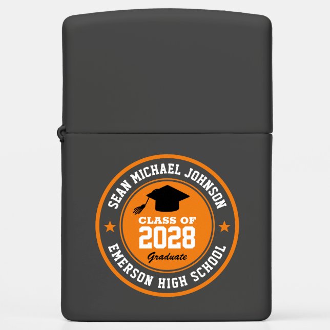 High School Graduation College Grad Senior Zippo Lighter (Front)