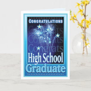 High School Graduation Congratulations Fireworks Card