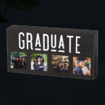 High School Graduation Graduate Four Photo Collage Wooden Box Sign<br><div class="desc">Graduation four photo collage keepsake wood box sign for your high school graduate. For best results, crop your photos to a square shape before uploading. If you would like a different color or need help making your photos fit correctly - contact me through the button below. I'd love to help....</div>