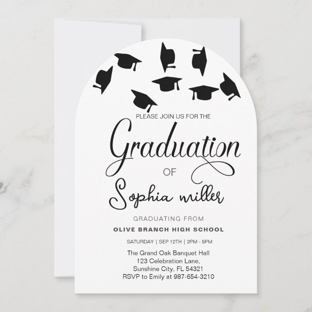 high School Graduation, Graduation Party Invitation (Front)