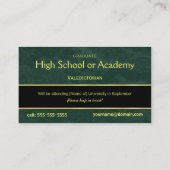 High School Graduation Name Cards - 2010 (Back)