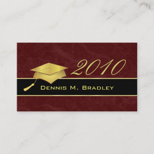 High School Graduation Name Cards - 2010 Business Card Templates