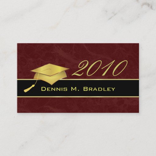 Customizable High School Graduation Name Cards - 2010 Business Card Templates