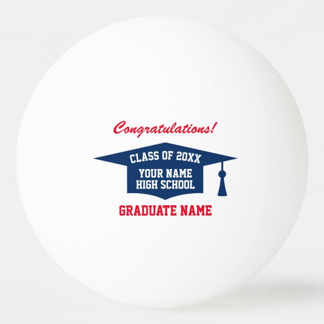High School graduation party class of 2025 Ping Pong Ball (Front)