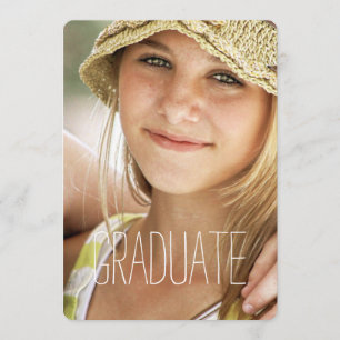 High School Graduation Party Modern Photo Graduate Invitation