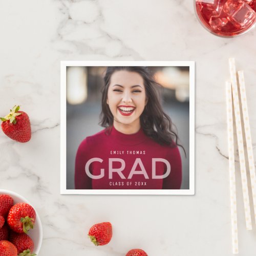 High School Graduation Photo Class of 2022 Napkins