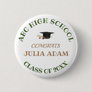 High School Graduation Senior celebration Script Button