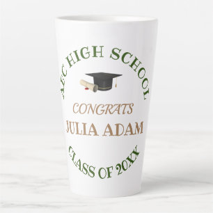 High School Graduation Senior celebration Script Latte Mug