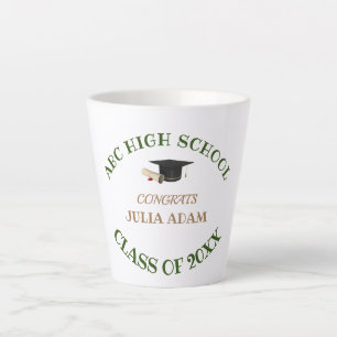 High School Graduation Senior celebration Script Latte Mug