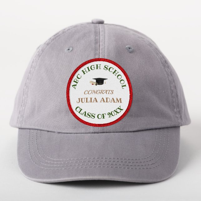 High School Graduation Senior celebration Script Patch (On Headwear)