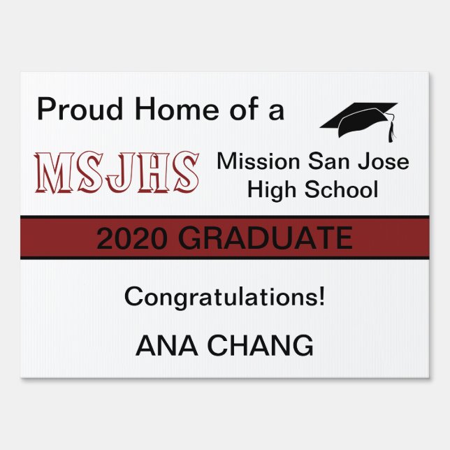 High School graduation yard sign (Front)