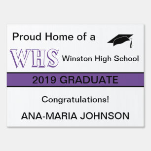 High School graduation yard sign