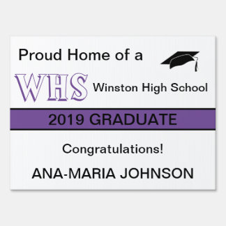 High School graduation yard sign