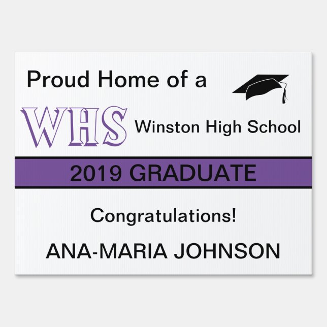 High School graduation yard sign (Front)
