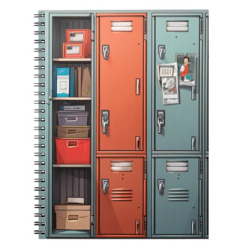 High school hallways locker art journal