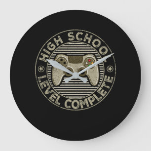 High School Level Complete Graduation Large Clock