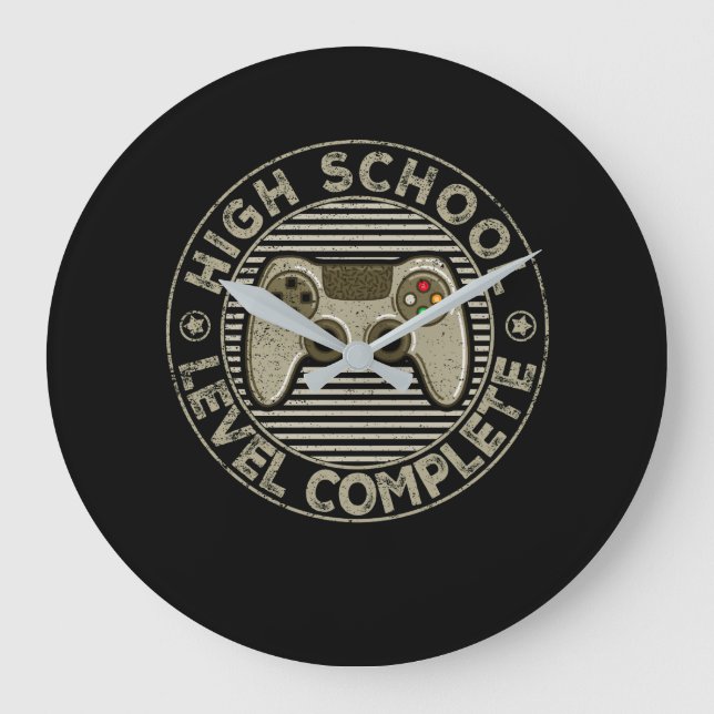 High School Level Complete Graduation Large Clock (Front)