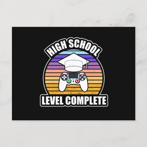 High School Level Complete _ Graduation Postcard