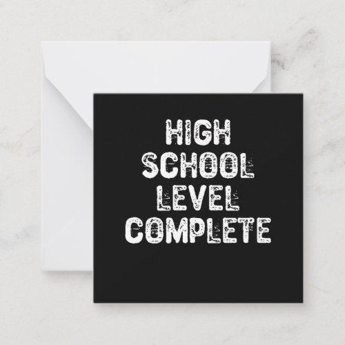 High School Level Complete Note Card