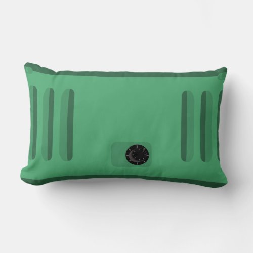 High School Locker Fun Green Happy Design  Lumbar Pillow