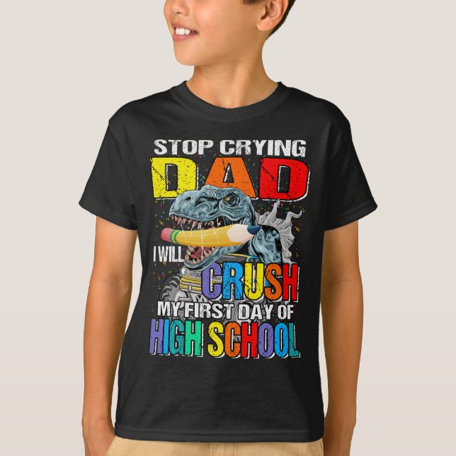 High School Monster Truck Dinosaur T-Shirt (Front)