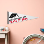 High School Pennants for Graduation<br><div class="desc">High School Spirit gear includes high school pennants for incoming freshmen. Personalize these school banners with your school name and graduating class and display them in the high school student lounge. Also perfect for graduation parties.</div>