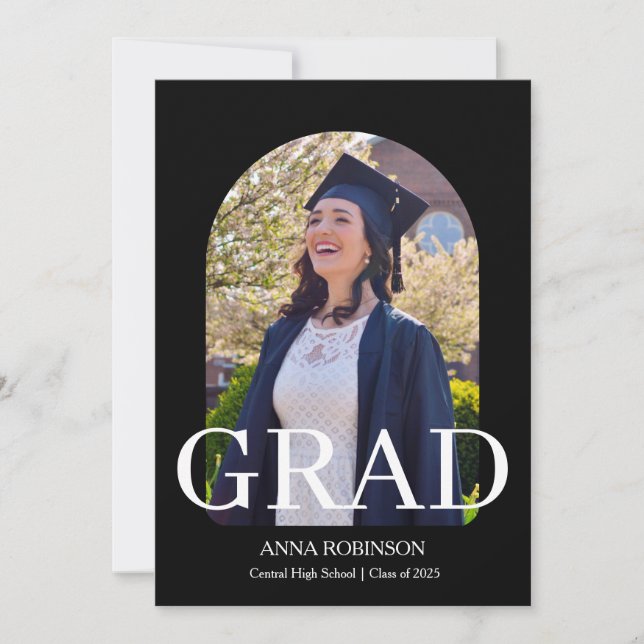 High School Photo Graduation Modern Announcement (Front)