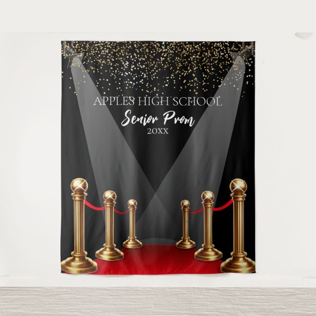 High School Prom Backdrop Hollywood Red Carpet (Front)
