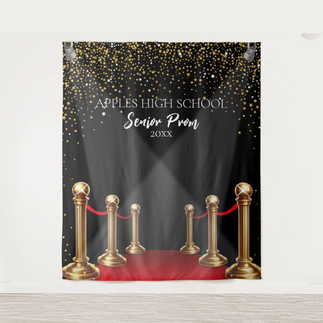 High School Prom Backdrop Hollywood Red Carpet (Front)