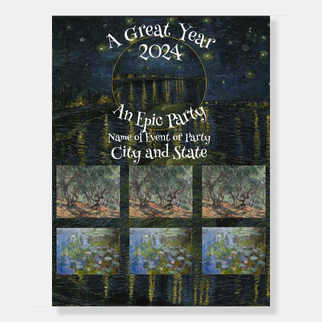 High School Reunion 2024 Birthday Vacation Foam Board (Front)