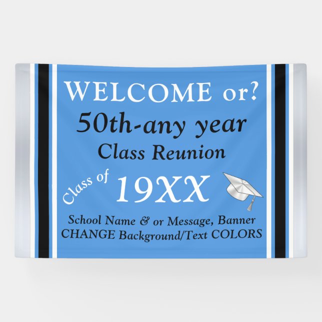 High School Reunion Banners, Fully CUSTOMIZABLE, Banner (Horizontal)