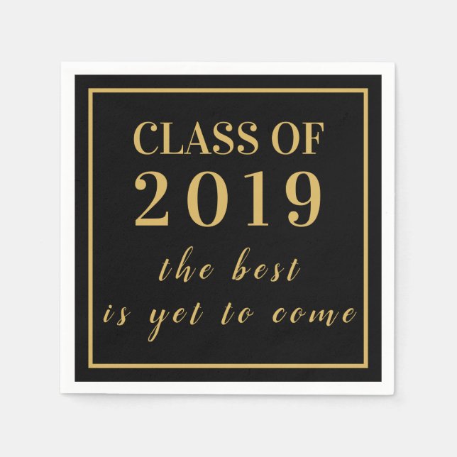 High School Reunion Graduation Class of 2019 Napkins (Front)
