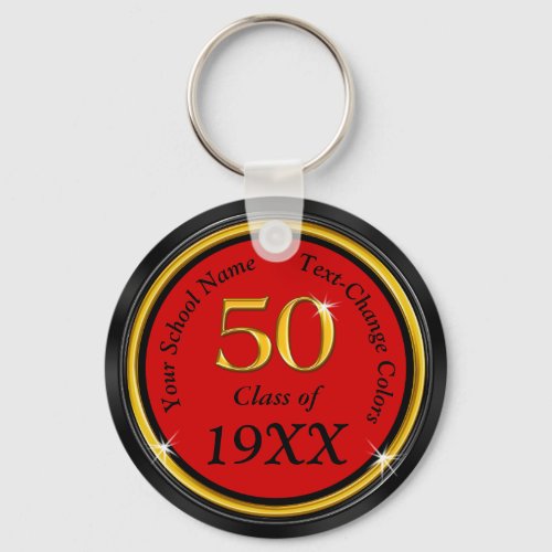 High School Reunion Ideas 50 Years Text Colors Keychain