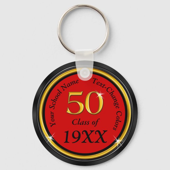 High School Reunion Ideas 50 Years,, Text, Colors Keychain (Front)