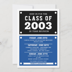 High School Reunion Invitations Reunion