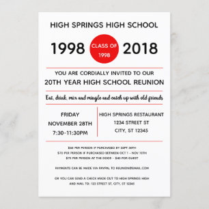 High School Reunion Invite