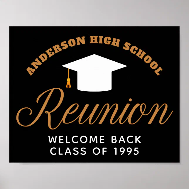 High School Reunion Party Custom Alumni Welcome Poster | Zazzle