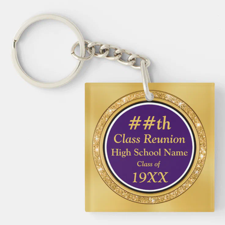 High School Reunion Souvenirs, Personalized Keychain Zazzle