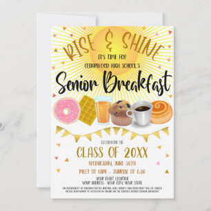 High School Senior Breakfast Party Invitation